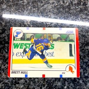 Brett Hull Score 1990 #100 hockey card!!!
